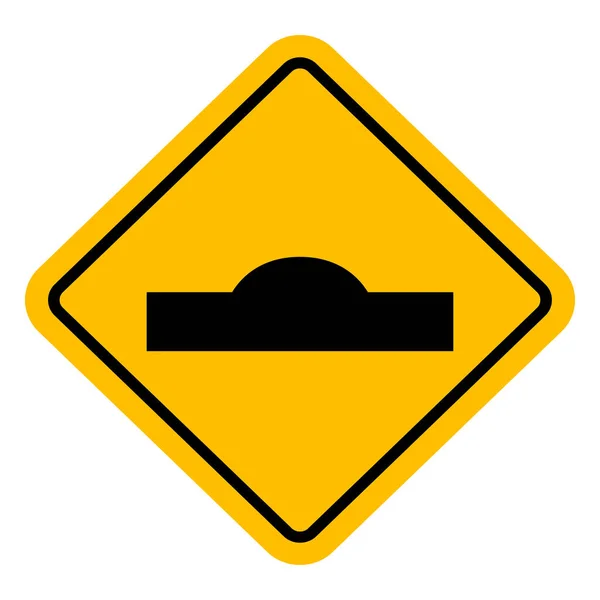 Velocidade disjuntor corcunda tráfego sinal vetor ilustração —  Vetores de Stock