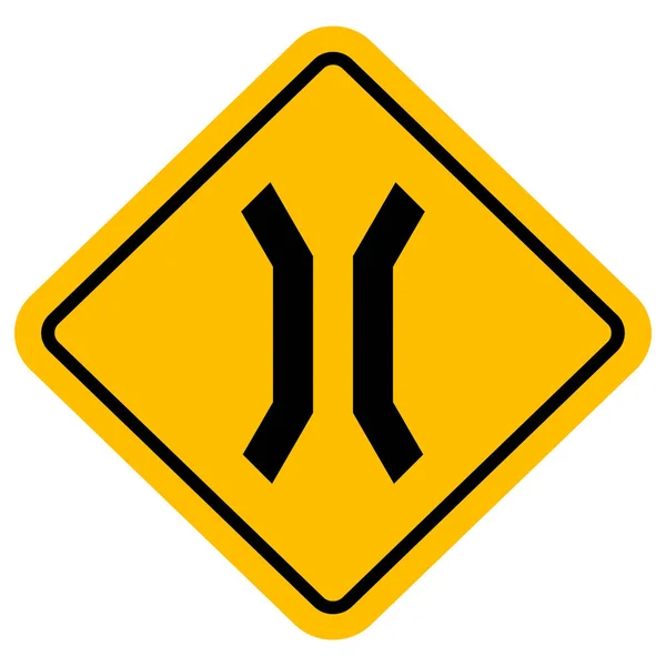 Illustration vectorielle étroite du panneau de signalisation routière. . — Image vectorielle