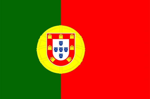 완벽 한 포르투갈 국기 벡터 삽화 — 스톡 벡터