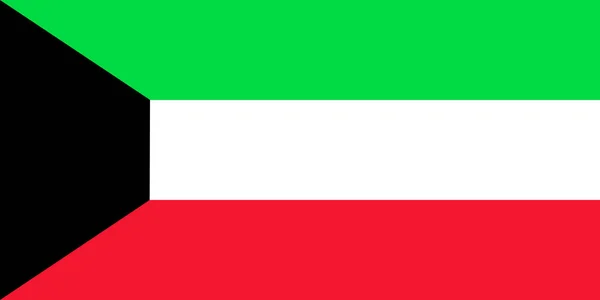 Kuwait Flagge Vektor Illustration Hintergrund. Nahostland. — Stockvektor