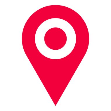 Kırmızı GPS işaretleyici konum haritası vektör illüstrasyonu