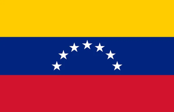 Venezuela bandera nacional vector ilustración — Vector de stock