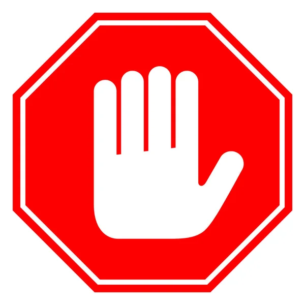 Ne adja meg a stop hand jel vektor illusztráció — Stock Vector