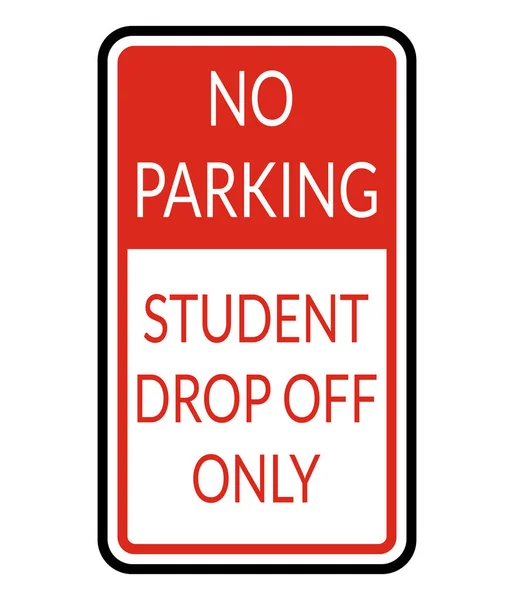 Žádný student parkování vysazení pouze vektor — Stockový vektor