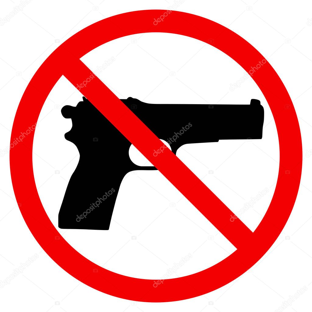 Gun Prohibition sign vector illustration