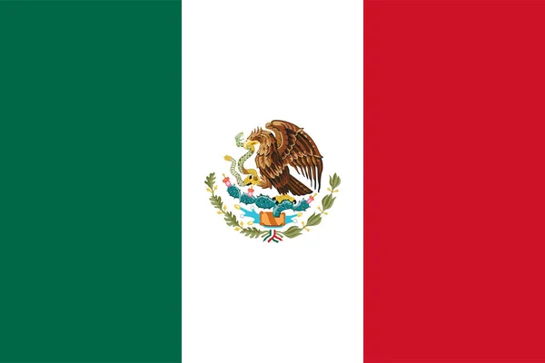 Ilustración vector bandera de México — Archivo Imágenes Vectoriales