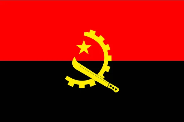 Angola bandera vector ilustración — Archivo Imágenes Vectoriales