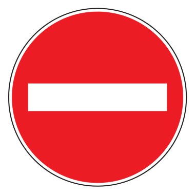 Do not enter traffic sign blank vector clipart