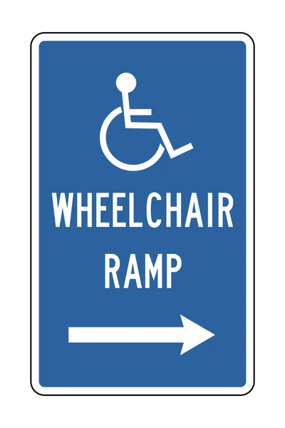 Ilustración del vector derecho de la rampa de la silla de ruedas de Handicap . — Vector de stock