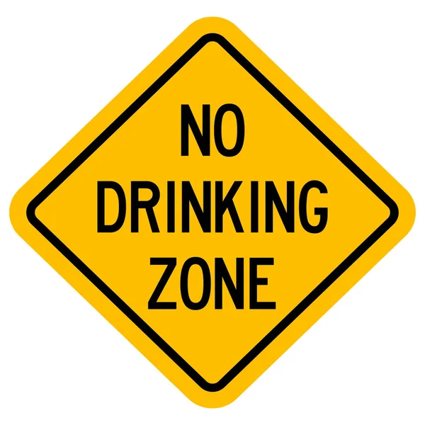 No drinking zone warning sign vector — Stock Vector