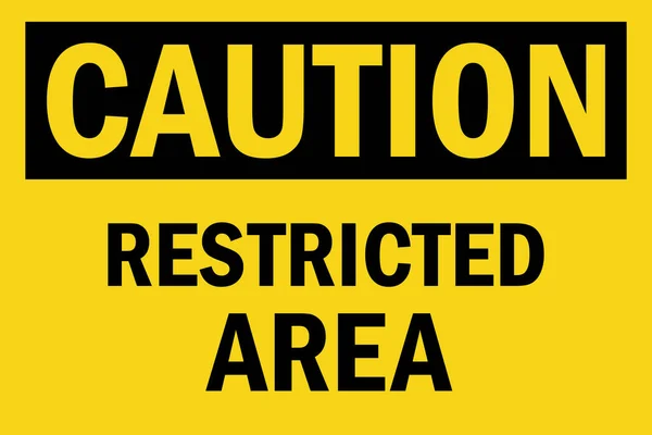 Σημάδι Προειδοποίησης Απαγορευμένης Περιοχής Μαύρο Κίτρινο Φόντο Ιδανικό Για Υπόβαθρα — Διανυσματικό Αρχείο