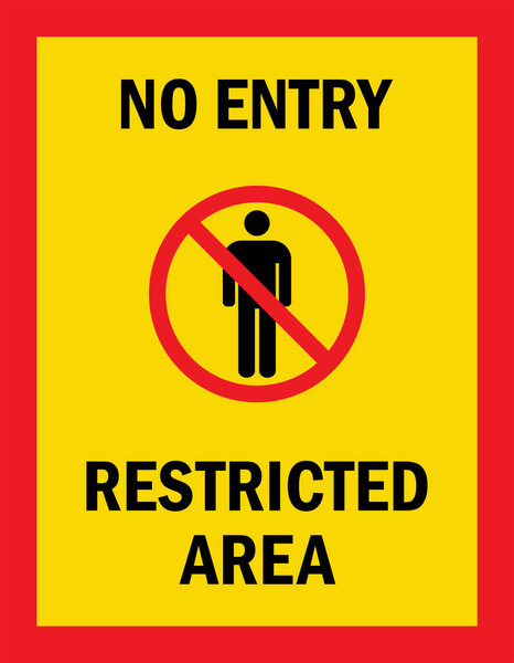 Вход воспрещен. Знак предосторожности. Черный на желтом фоне. Перфект для бизнес-концепций, бэкграундов, этикеток, плакатов, стикеров, вывесок, символов и обоев
.