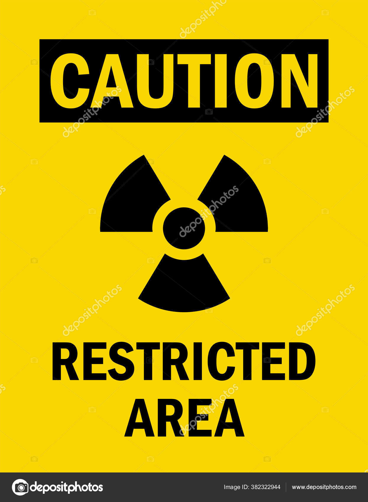 Radiation Warning Sign Restricted Area Perfect Business Concepts