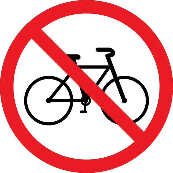 没有自行车警告标志 完美的背景 徽章等 — 图库矢量图片