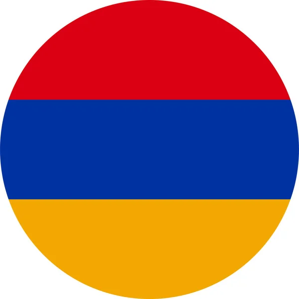 Armenische Runde Flagge Ikone Grafikdesign Zeichen Und Symbole — Stockvektor