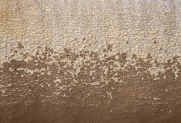 The texture of cracked skin. Old beige leather. Upholstery.Scuffed the surface of the leather furniture.