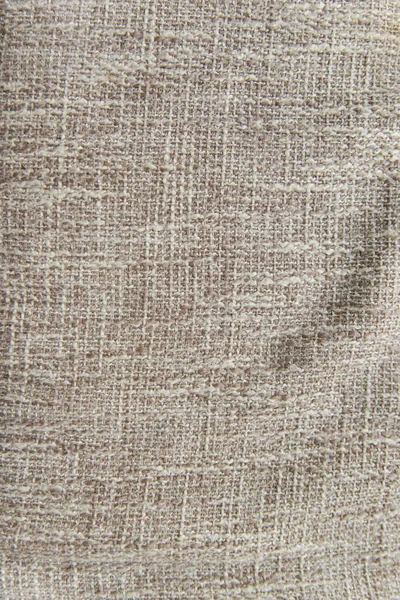 平纹面料 棉织物的特写米黄色和棕色 有文字空间 面料的纹理 复古背景 织物的纤维 — 图库照片