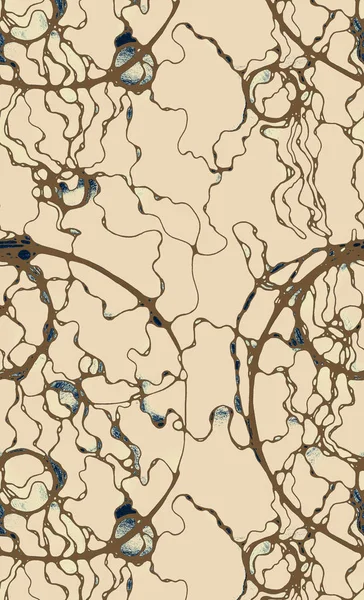 Безшовний Абстрактний Візерунок Нескінченними Лініями Колами Пастельному Кремовому Тлі Малюнок — стокове фото