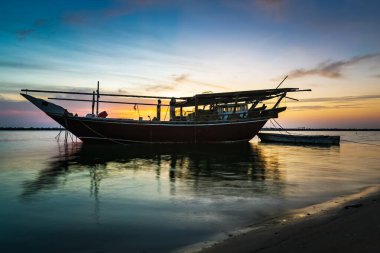 Dammam 'da sabah manzarası Suudi Arabistan' da.