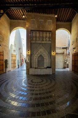 Al Hasa Geleneksel Souq Market Suudi Arabistan geniş açı içinde. Al Hasa, Suudi Arabistan.