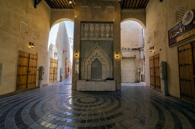 Al Hasa Geleneksel Souq Market Suudi Arabistan geniş açı içinde. Al Hasa, Suudi Arabistan.