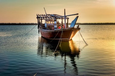 Dammam 'da sabah manzarası Suudi Arabistan' da.