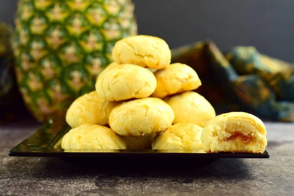 Nastar Indonesiska Ananas Tårta Cookies Populär Dessert Att Fira Eid — Stockfoto