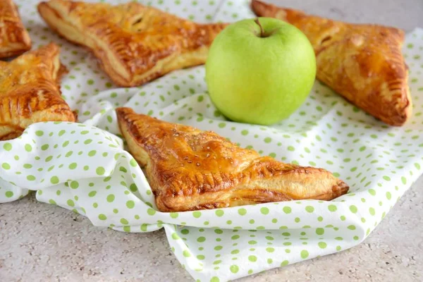 Delicioso Pastel Manzana Casero Rotación — Foto de Stock