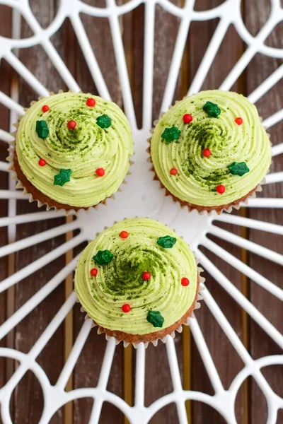 Matcha Groene Thee Cupcakes — Stockfoto