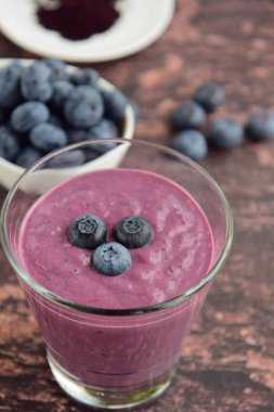 close up of Blueberry Smoothie