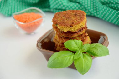 closeup of fried zucchini fritters 