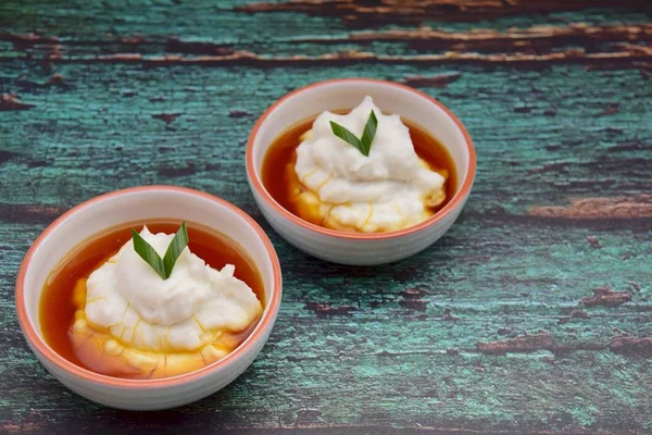 Bubur Sumsum Gachas Postre Javanés Harina Arroz Leche Coco Servido — Foto de Stock