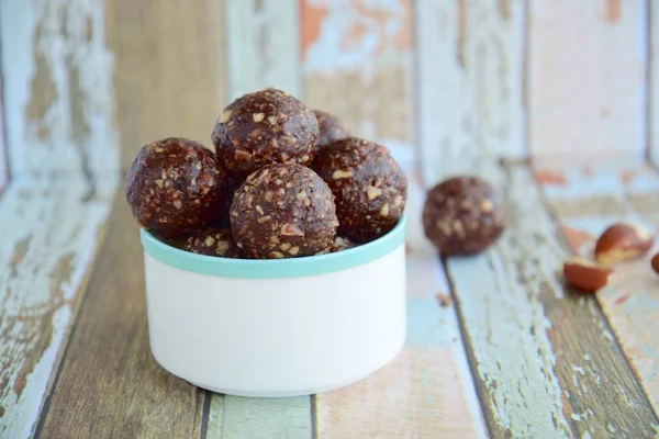Healthy organic brazil nut coconut chocolate energy balls