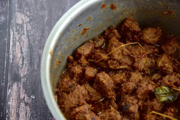 Rendang Padang Viande Bœuf Cuite Dans Lait Coco Des Épices — Photo