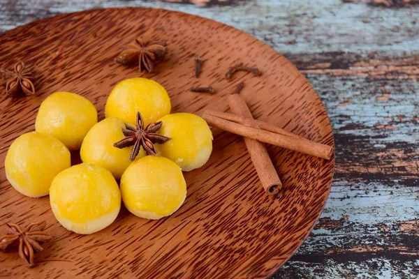 Nastar Traditional Indonesian Delicacy Pineapple Tart Cookies Garnish Cinnamon Anise — Stock Photo, Image