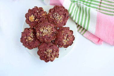 Pişmiş pancar kekleri yakın plan.