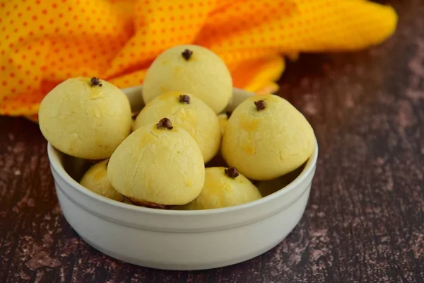 Nastar Pineapple Tart Cookies Fresh Pineapple Fruit Background Traditional Indonesian — Stockfoto