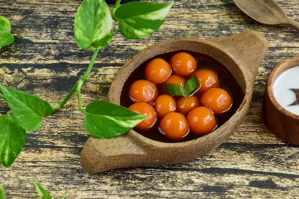 Indonéz Híres Desszert Biji Salak Vagy Bubur Candil Zabkása Édesburgonya — Stock Fotó