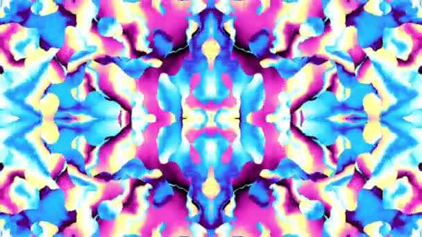 Symmetrisk abstrakt psykedelisk loop bakgrund — Stockvideo
