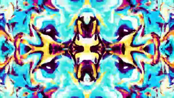 Symmetrische abstracte psychedelische lus achtergrond — Stockvideo