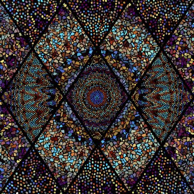 Sorunsuz mozaik sanat desen