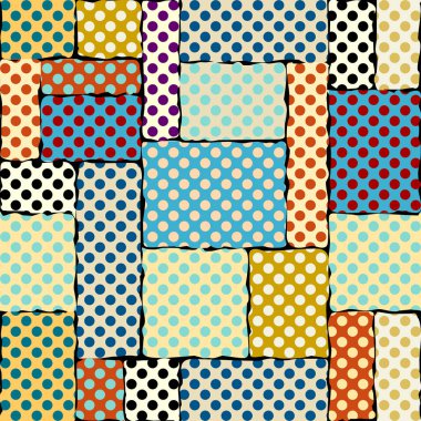 Seamless polka dot pattern clipart