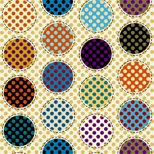 Naadloos polka dot patroon — Stockvector