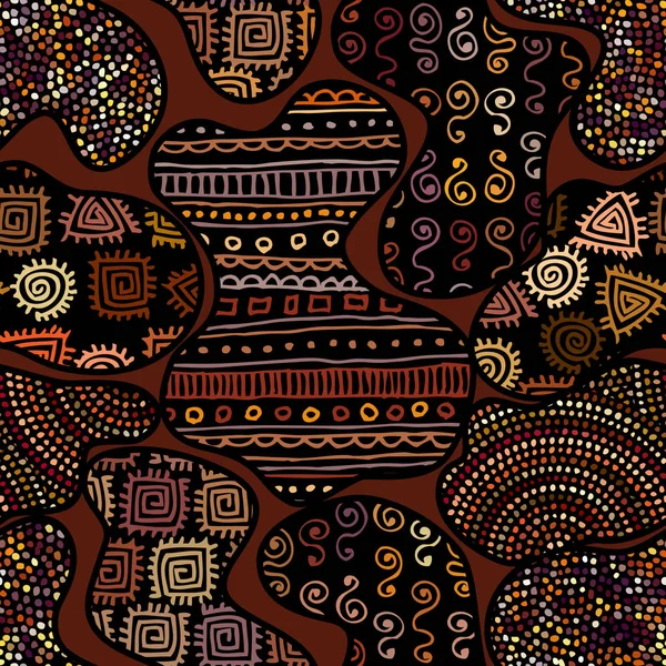 Bruin tribal patroon — Stockvector