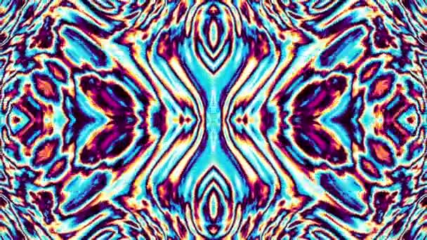 Symmetric abstract psychedelic loop background — Stock Video