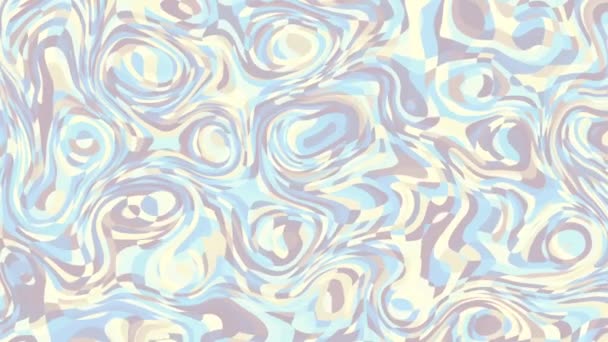移动随机波浪纹理 从小正方形转换为抽象的曲线形状 混合颜色 循环视频 — 图库视频影像
