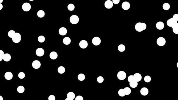 Zwarte en witte polka dot achtergrond — Stockvideo