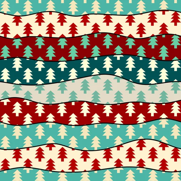 Kerstbomen naadloos patroon. Vectorillustratie. — Stockvector