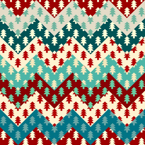 Christmas trees seamless pattern. Vector Illustration. — Stock Vector