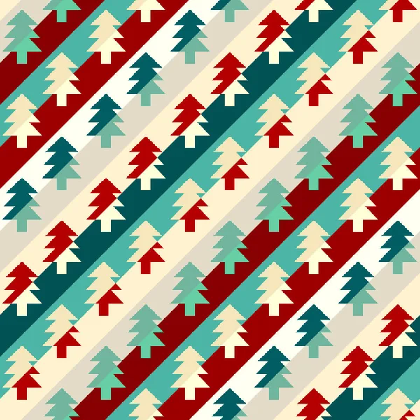 Árboles de Navidad patrón sin costuras. Ilustración vectorial. — Vector de stock
